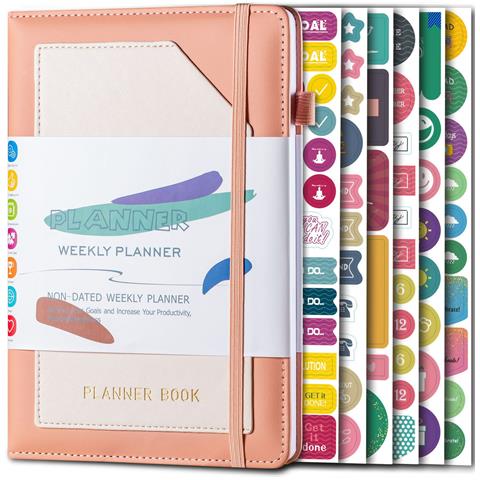 Pianificatore Settimanale, Pianificatore Giornaliero, Taccuino Organizzatore, Diario Di Produttività Pink - Foto 3