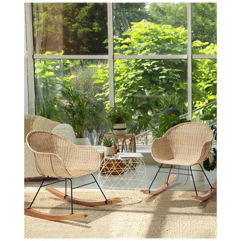 Poltrona A Dondolo Naturale Lavinio - Foto 1