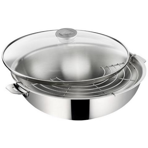 Wok Da 30 Cm Con Coperchio In Vetro - 12138042230 - Foto 2