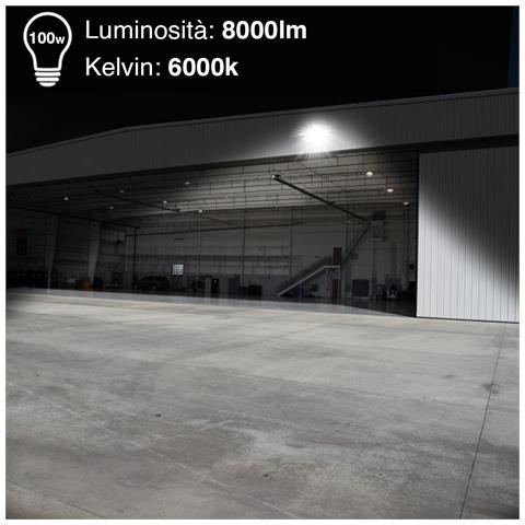 Set 2 Fari Led 100W Luce Alta Luminosita 8000lm Bianco Faro Faretti Esterno Slim - Foto 2