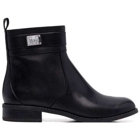 Padma Strap Flat Bootie Stivaletti Pelle Di Mucca Scarpe Donna Nero Eu 37, 40t2pdfe5l-001 - Foto 1