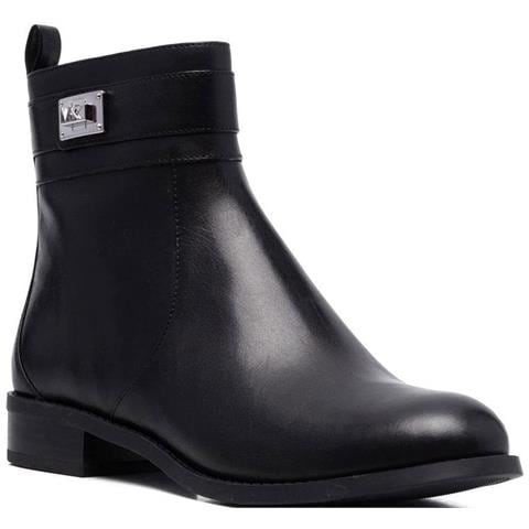 Padma Strap Flat Bootie Stivaletti Pelle Di Mucca Scarpe Donna Nero Eu 37, 40t2pdfe5l-001 - Foto 2