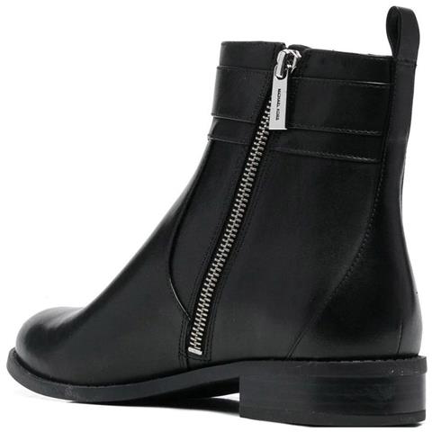 Padma Strap Flat Bootie Stivaletti Pelle Di Mucca Scarpe Donna Nero Eu 37, 40t2pdfe5l-001 - Foto 3