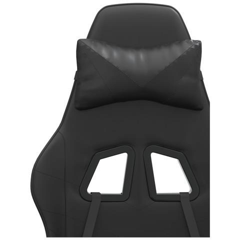 Sedia da Gaming Girevole Nera in Similpelle - Foto 10