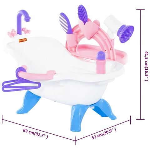 Set Vasca Bagno Bambole 7pz 83x53x41,5cm Polipropilene - Foto 6