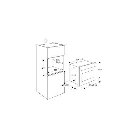 Forno Microonde ad Incasso F457MODMWTC con Grill Capacità 38 Litri Potenza 3400 Watt Colore Rame - Foto 4