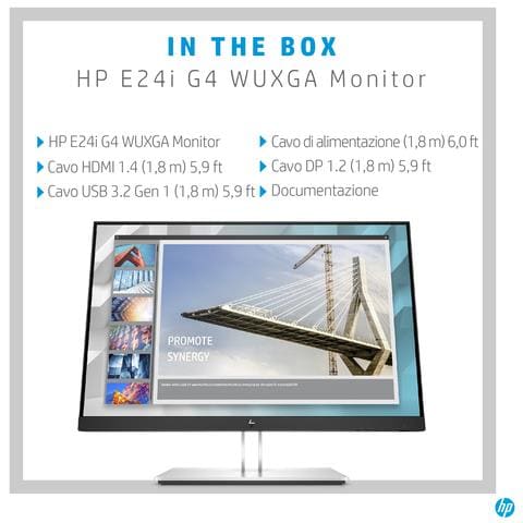 E-Series E24i G4 61 cm (24") 1920 x 1200 Pixel WUXGA Nero, Argento - Foto 4