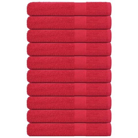 Asciugamani 10 Pz Rossi 100x200 Cm 360 G/m 100% Cotone - Foto 1