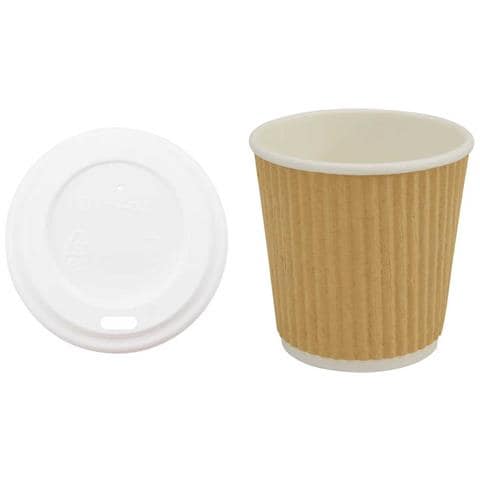 Tazze Da Caffè In Carta Con Coperchi 1000 Pz 4oz 100 Ml - Foto 2