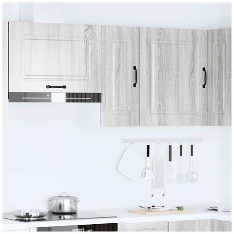 Pensile Da Cucina Kalmar Grigio Sonoma In Legno Multistrato - Foto 3