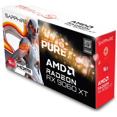 PURE AMD Radeon RX 9060 XT 16GB GDDR6 PCI Express x16 5.0 - Foto 1