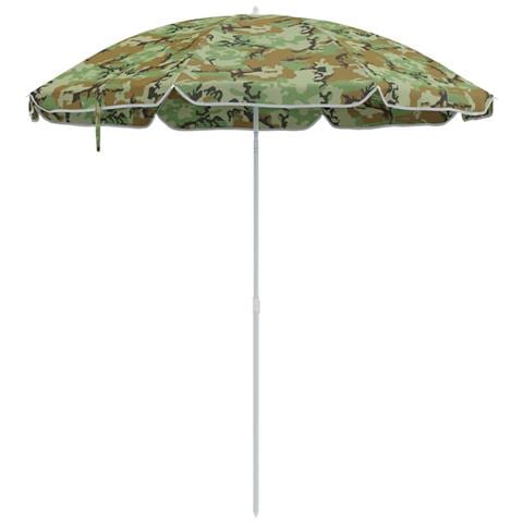 ombrellone da spiaggia con palo in alluminio camouflage 240 cm - Foto 1