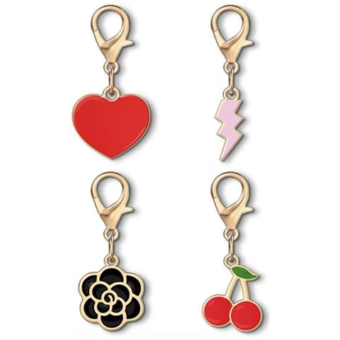 Lotto Di 4 Charms Decorativi Per Tracolla Del Telefono Con Attacco A Fibbia, Multicolore - Foto 1