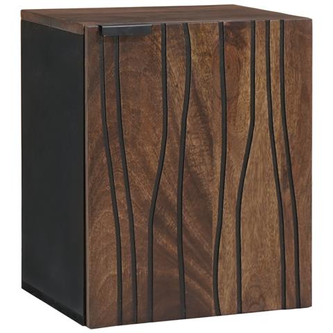 Armadio appeso da bagno 38x33.5x48 cm in legno massello e MDF - Foto 1