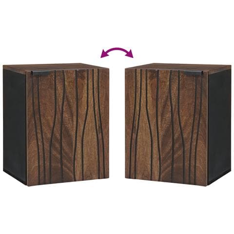 Armadio appeso da bagno 38x33.5x48 cm in legno massello e MDF - Foto 9