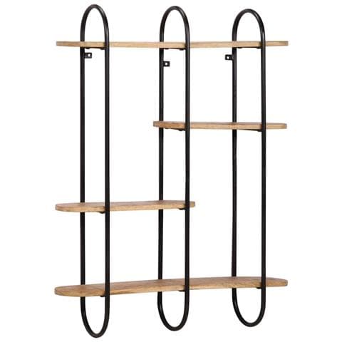 Mensola da Parete 90x20x116,5 cm Legno Massello di Mango Grezzo - Foto 1