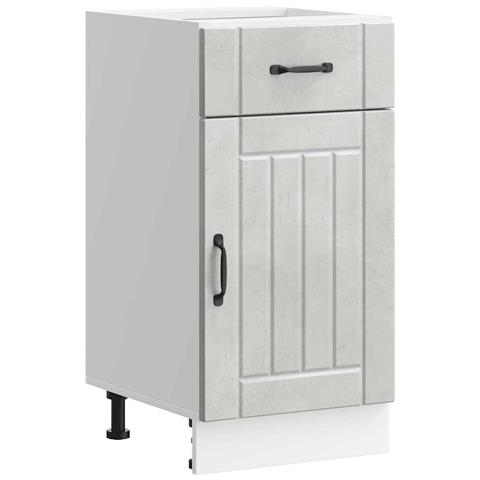 Base da Cucina Lucca Grigio Cemento in Legno Multistrato - Foto 1