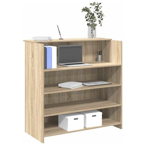 Banco Reception Rovere Sonoma 100x50x103,5 cm Legno Multistrato - Foto 2