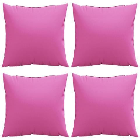 Cuscini da lanciare 4 pcs Rosa 40 x 40 cm Tessuto - Foto 1