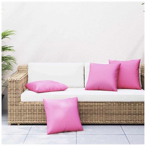 Cuscini da lanciare 4 pcs Rosa 40 x 40 cm Tessuto - Foto 2