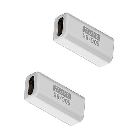 Adattatore Femmina-femmina Usb-c 240w 80gbps, Supporta Video 8k@ 60hz E Ricarica Pd (confezione Da 2) White - Foto 3