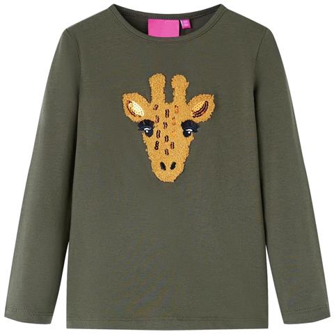 Maglietta per Bambini a Maniche Lunghe Cachi 128 - Foto 1