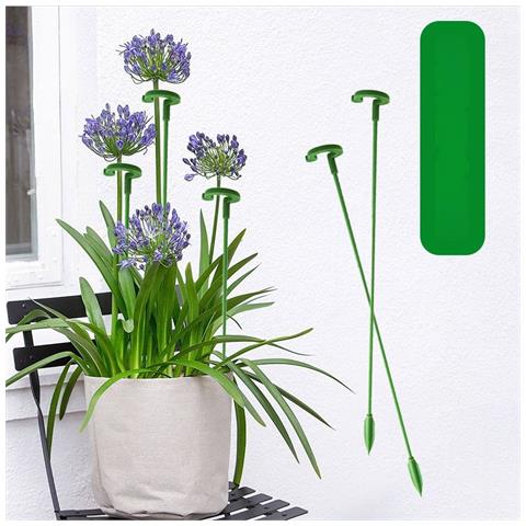 10 Supporti Per Piante In Plastica Verde - Ideali Per Piante Rampicanti In Vaso S - Foto 4
