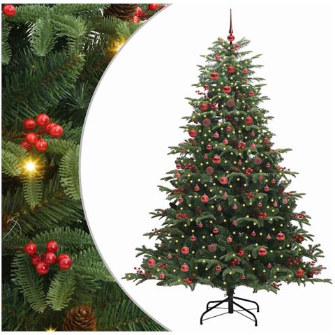 Albero di Natale artificiale con 300 LED Verde 210 cm - Foto 1