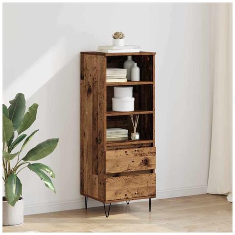 Credenza Legno vecchio 40 x 36 x 110 cm Legno multistrato - Foto 2