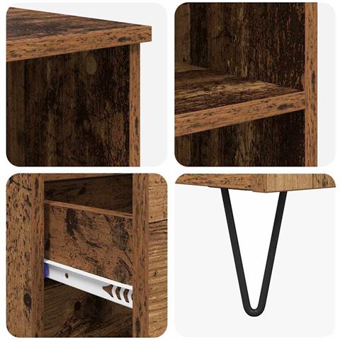 Credenza Legno vecchio 40 x 36 x 110 cm Legno multistrato - Foto 9