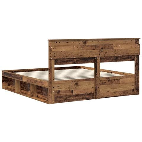 Struttura del letto Legno vecchio 200 x 200 cm Pino massello - Foto 9