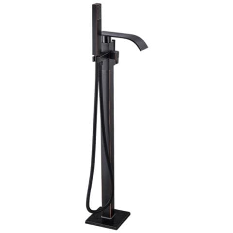 Rubinetto per vasca da bagno indipendente, Blackswan, tipo M17, modello nero anticato, misura 100 cm - Foto 1
