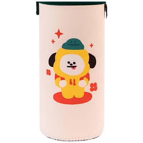 Borraccia In Vetro Riutilizzabile Da 500 Ml Con Motivo Chimmy E Custodia, Blanc / Vert - Foto 5