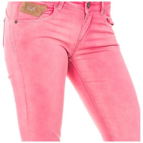 Pantalone Elasticizzato Con Basso Con Taglio Skinny Hwt010 Donna - Foto 3