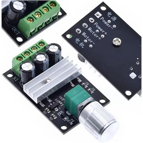 Regolatore Pwm Velocità Motore Dc 6-28v 3a - Potenziometro, Indicatore Led | Dimensioni Compatte 50x32x55mm | Modellismo, Robotica, Ventilazione - Foto 1