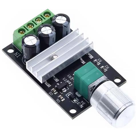 Regolatore Pwm Velocità Motore Dc 6-28v 3a - Potenziometro, Indicatore Led | Dimensioni Compatte 50x32x55mm | Modellismo, Robotica, Ventilazione - Foto 2