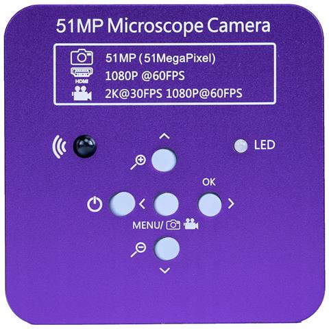 Set Di Microscopio Digitale Puppis Pink Pro - Camera 51mp Hdmi Usb, Obiettivo 180x, Braccio Regolabile | Alta Qualità Immagine, Uso Professionale - Foto 2