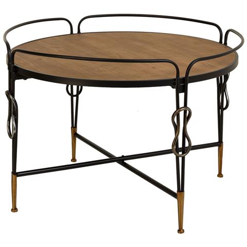 Tavolino In Legno E Metallo Nero 78x78x53h Cm - Foto 1
