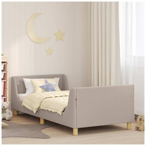 Struttura letto bambini con testata Grigio chiaro 90 x 200 cm - Foto 2