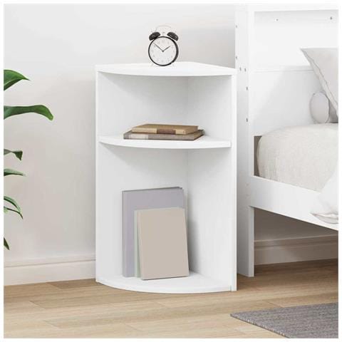 Tavolino Bianco 29,6 x 29,6 x 60 cm Legno multistrato - Foto 2