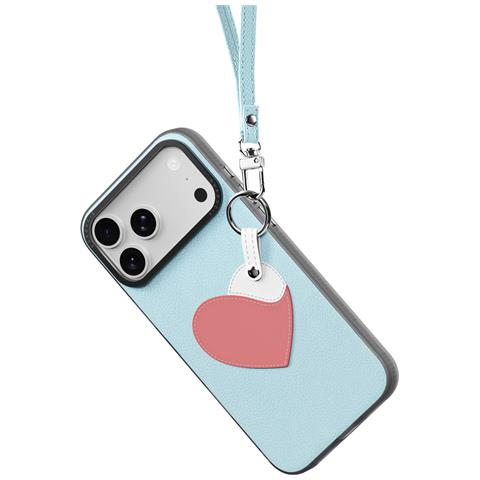 Cover per iPhone 17 Pro - PC+Pelle /PU, Blu, Con Anillo - Foto 4