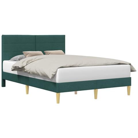 Struttura del letto Verde Scuro 120 x 190 cm Tessuto - Foto 1