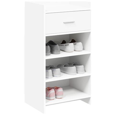 Mobile per scarpe Bianco 48 x 36 x 92 cm Legno ingegnerizzato - Foto 2