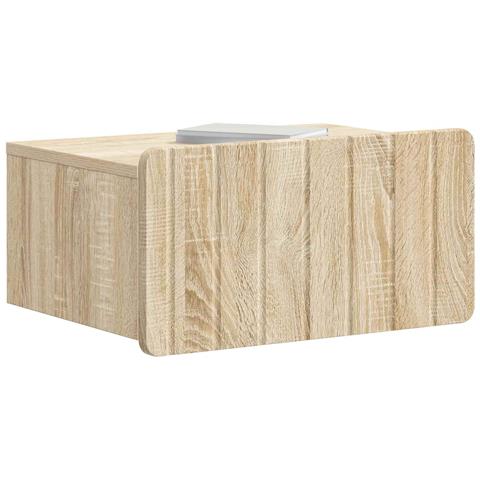 Mobiletto da notte a muro 2 pcs Rovere Sonoma 49 x 34,5 x 24 cm - Foto 2
