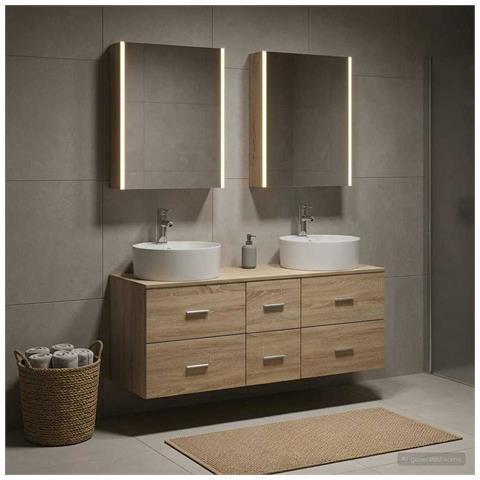 Set di mobili per il bagno 5 pcs Rovere Sonoma - Foto 2