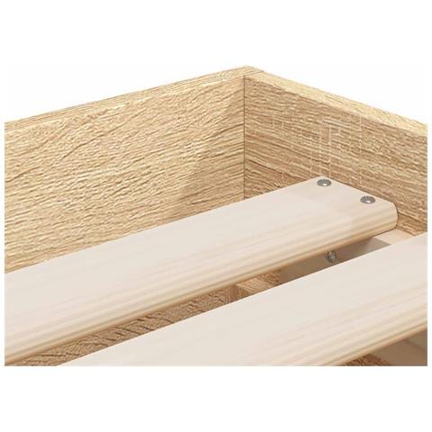 Telaio del letto con storage Rovere Sonoma Legno ingegnerizzato - Foto 2