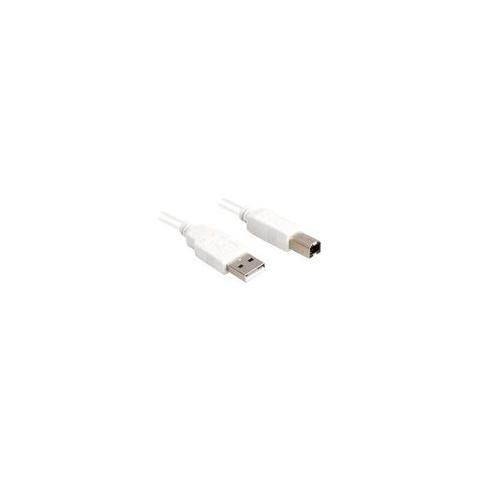 0.5m, USB2.0-A / USB2.0-B USB A USB B Bianco cavo USB - Foto 1