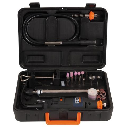 Mini Smerigliatice Con Albero Flessibile 160W - Velocità A Vuoto 15000-35000 Giri / Min Completa Di Accessori - Foto 1