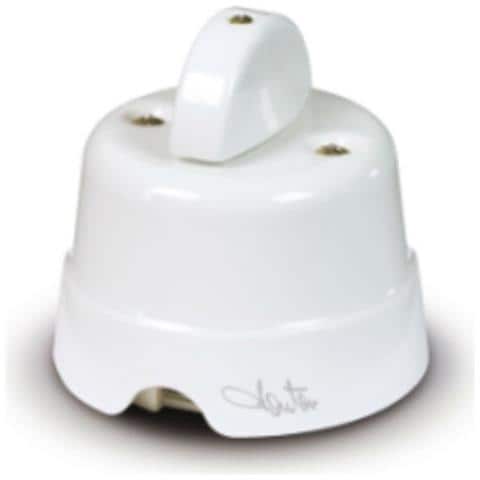 Pulsante Rotativo In Ceramica 10ax 250v Bianco 84002 - Foto 1