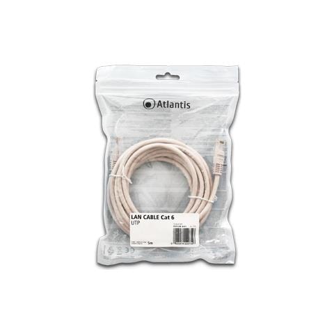 CAVO RETE CAT. 6 UTP (cavo patch) ATLANTIS P019-LAN 6-U-5 - 5Mt - Foto 2